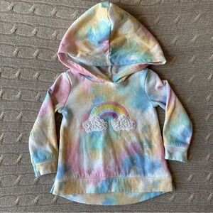 Btween Baby Girl Hoodie, Rainbow, 12 Months